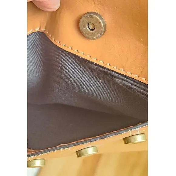 Valentina Fiore Made in Italy with Finest Leather Crossbody Stud Bag. NWT, New - Picture 10 of 10